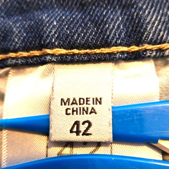 Fashion Nova Men Straight Leg Dark Wash Jeans Size 42 (30L) 5 Pocket - Picture 10 of 16